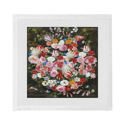 Festoon Flowers Cotton Sateen Dinner Napkins - nicolettemayer.com