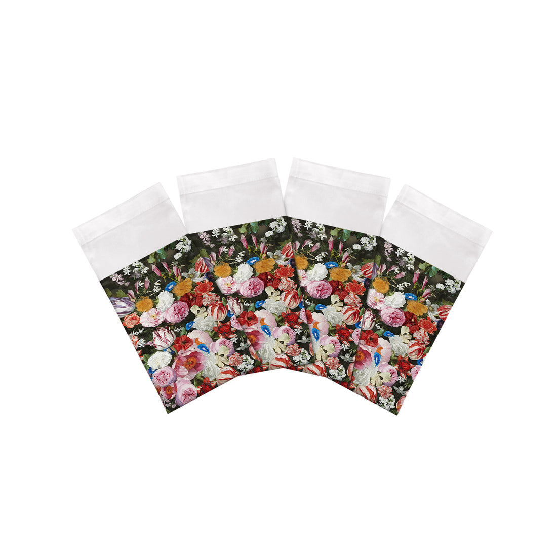 Festoon Flowers Cotton Sateen Dinner Napkins - nicolettemayer.com