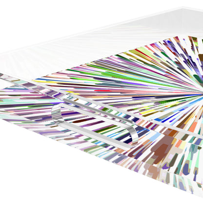 Fireworks Acrylic Square Decorative Tray, by Nicolette Mayer 