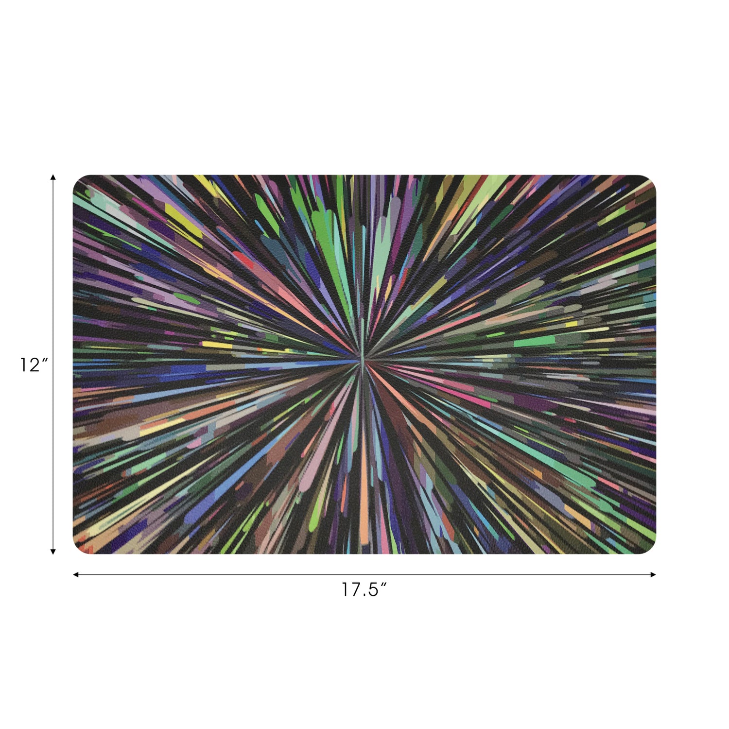 Sets de table rectangulaires Fireworks Black 17,5 po, lot de 4