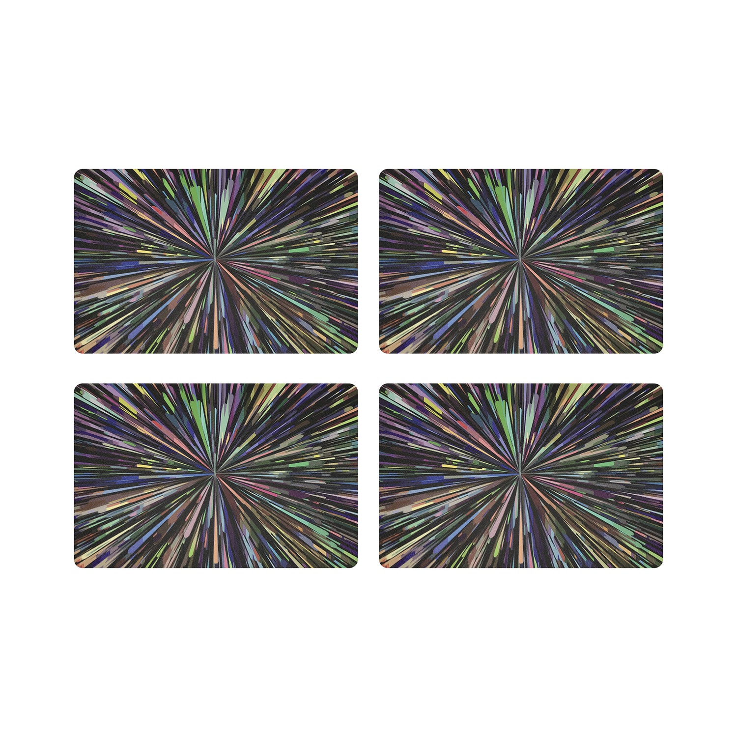 Fireworks Black 17.5&quot; Rectangle Pebble Placemat, Set Of 4 - nicolettemayer.com
