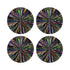 Fireworks Black Vegan Leather Coasters - nicolettemayer.com