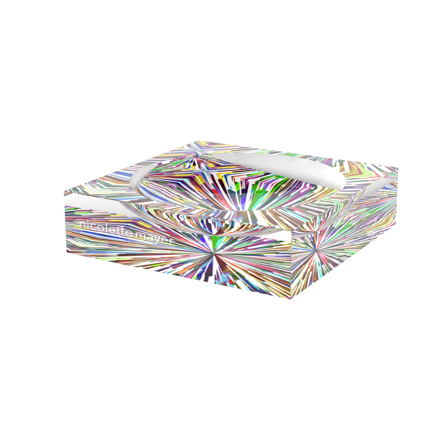 Fireworks White Acrylic Candy Catchall Dish - nicolettemayer.com