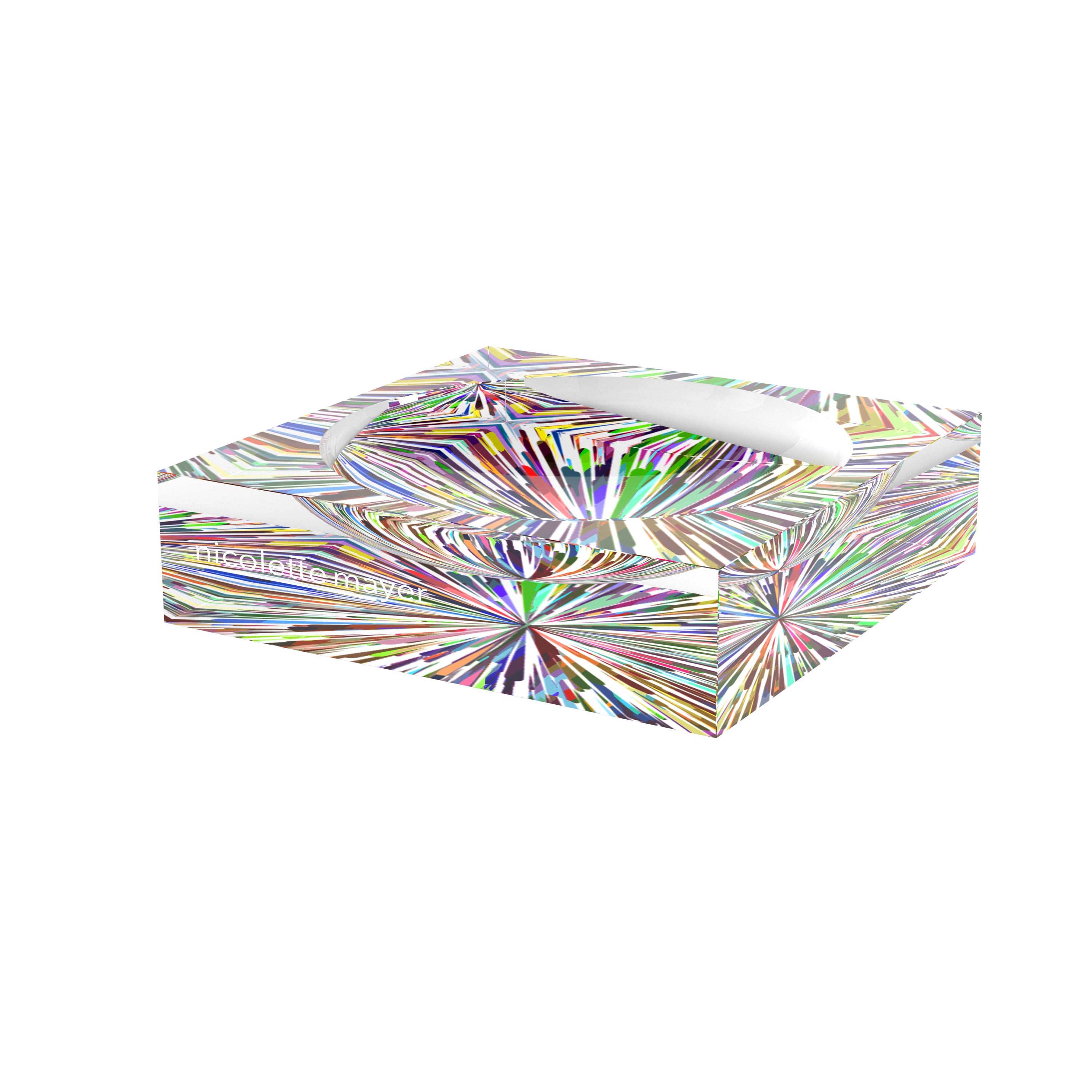 Fireworks White Acrylic Candy Catchall Dish - nicolettemayer.com