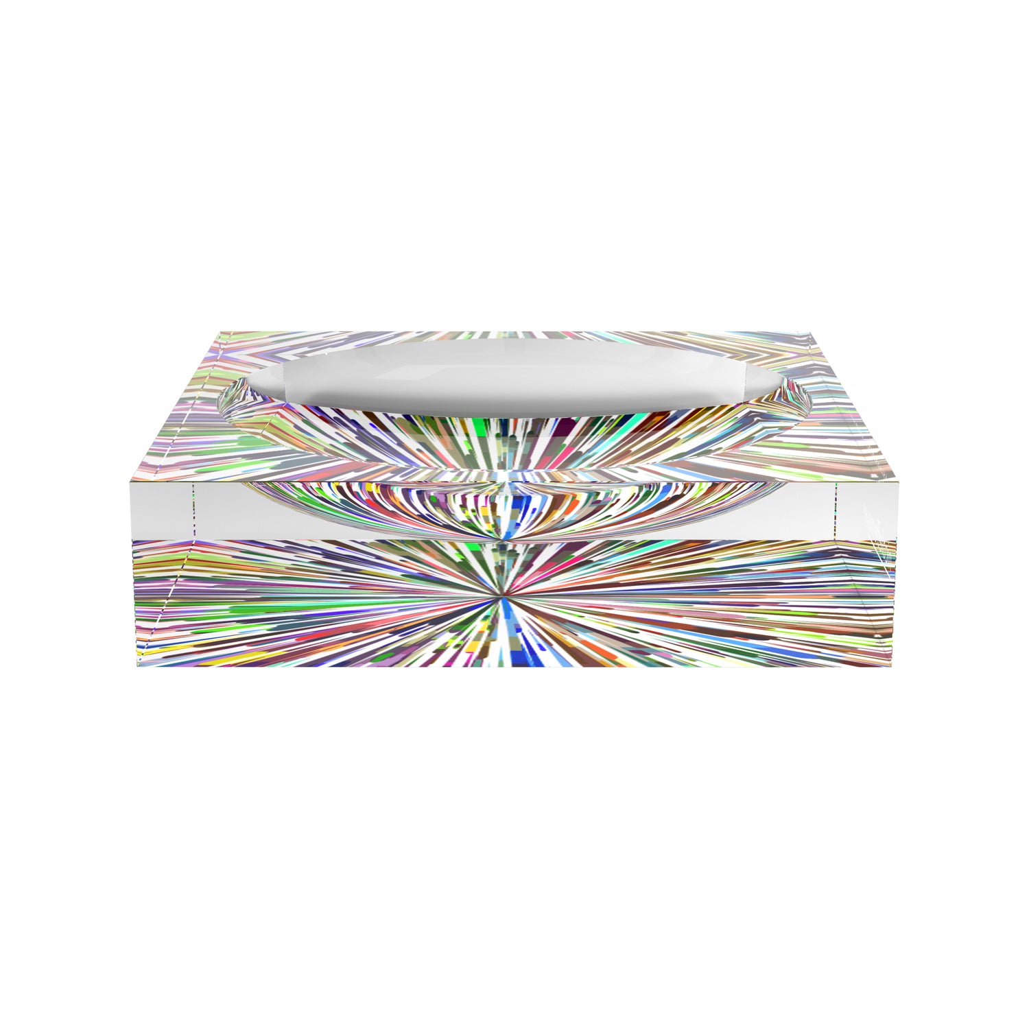 Fireworks White Acrylic Candy Catchall Dish - nicolettemayer.com