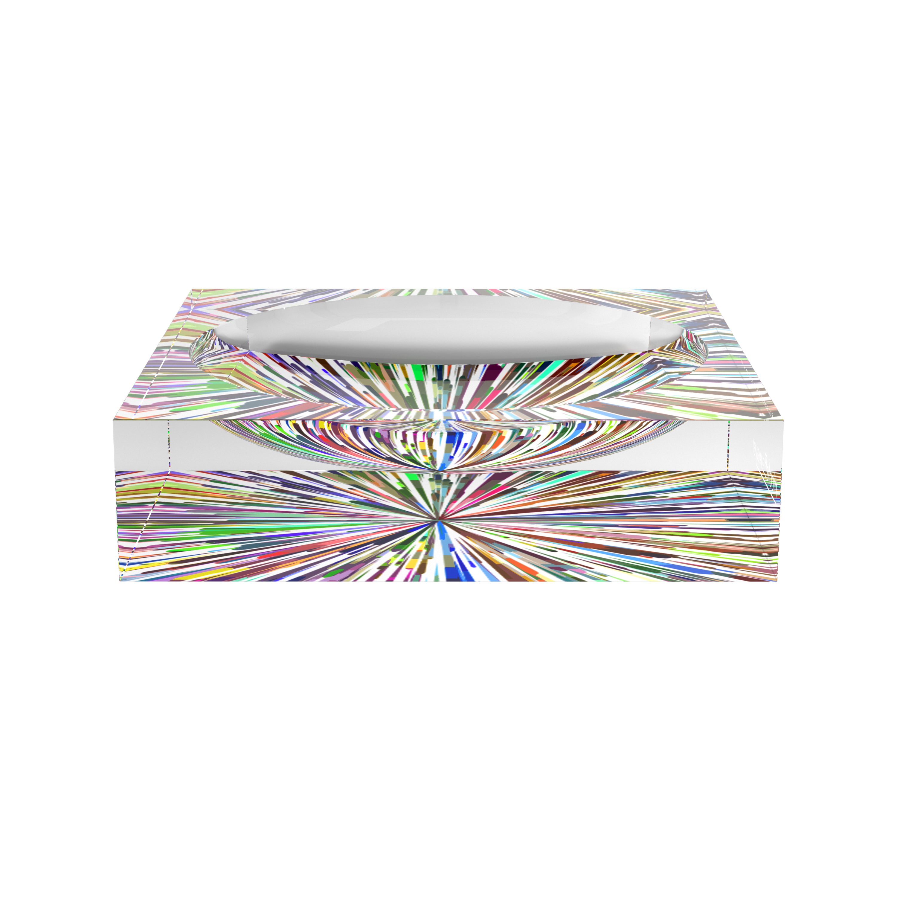 Fireworks White Acrylic Candy Catchall Dish - nicolettemayer.com