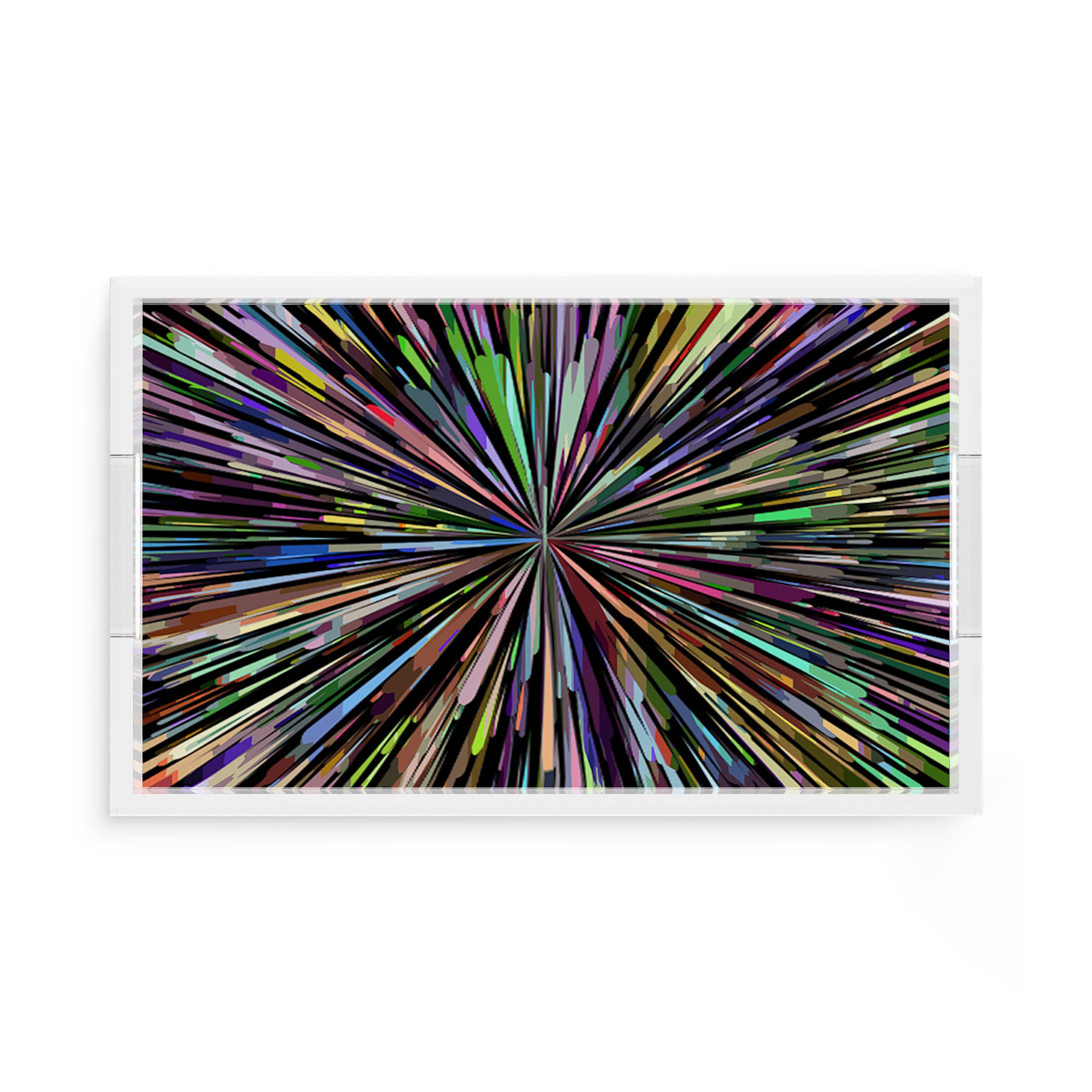 Fireworks Black 17X10.5 Acrylic Tray - nicolettemayer.com
