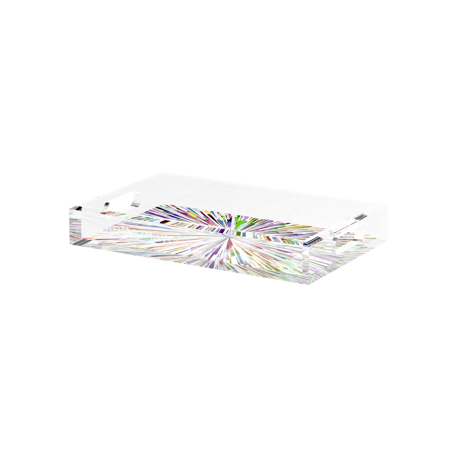 Fireworks White 12.5X7.75 Acrylic Tray - nicolettemayer.com

