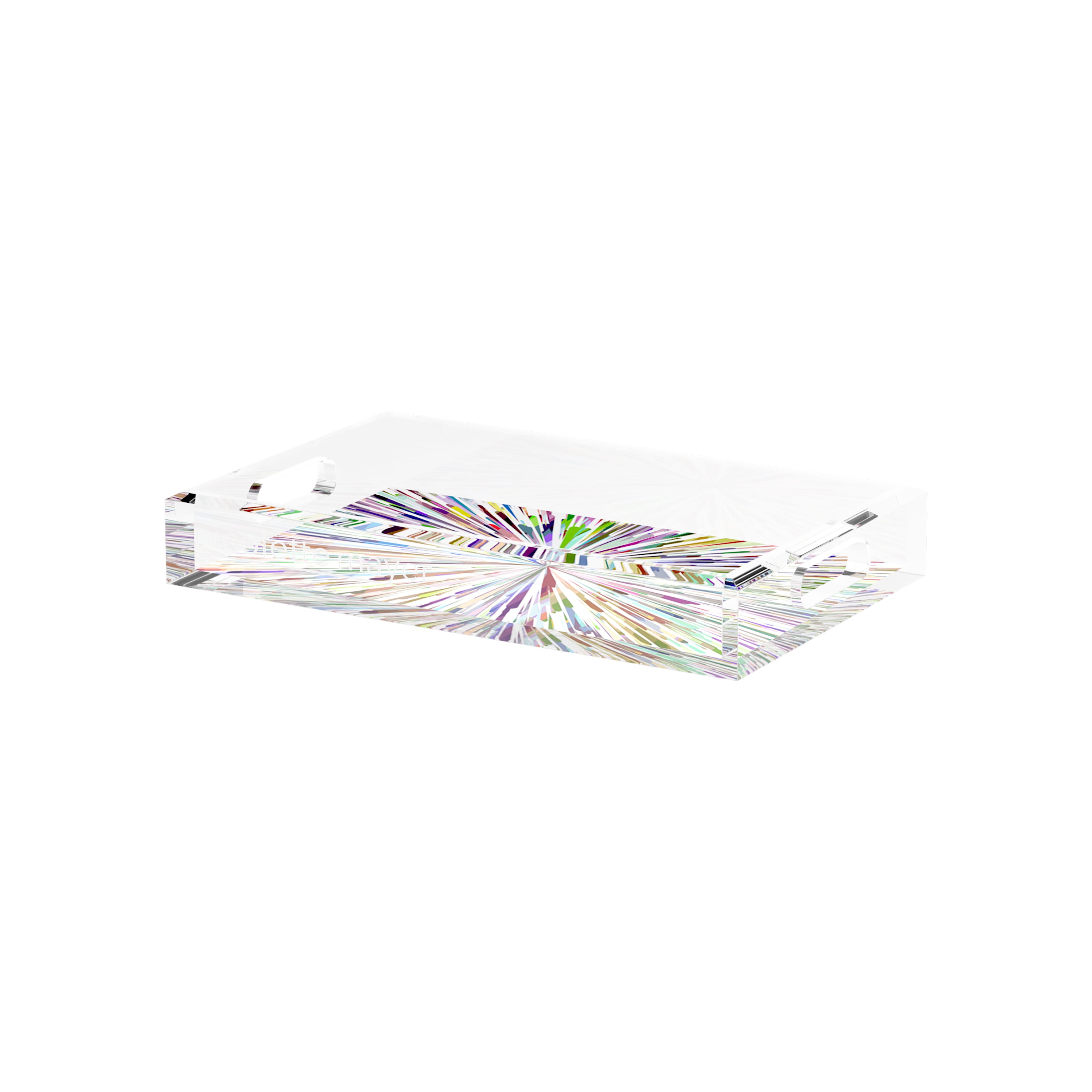 Fireworks White 12.5X7.75 Acrylic Tray - nicolettemayer.com
