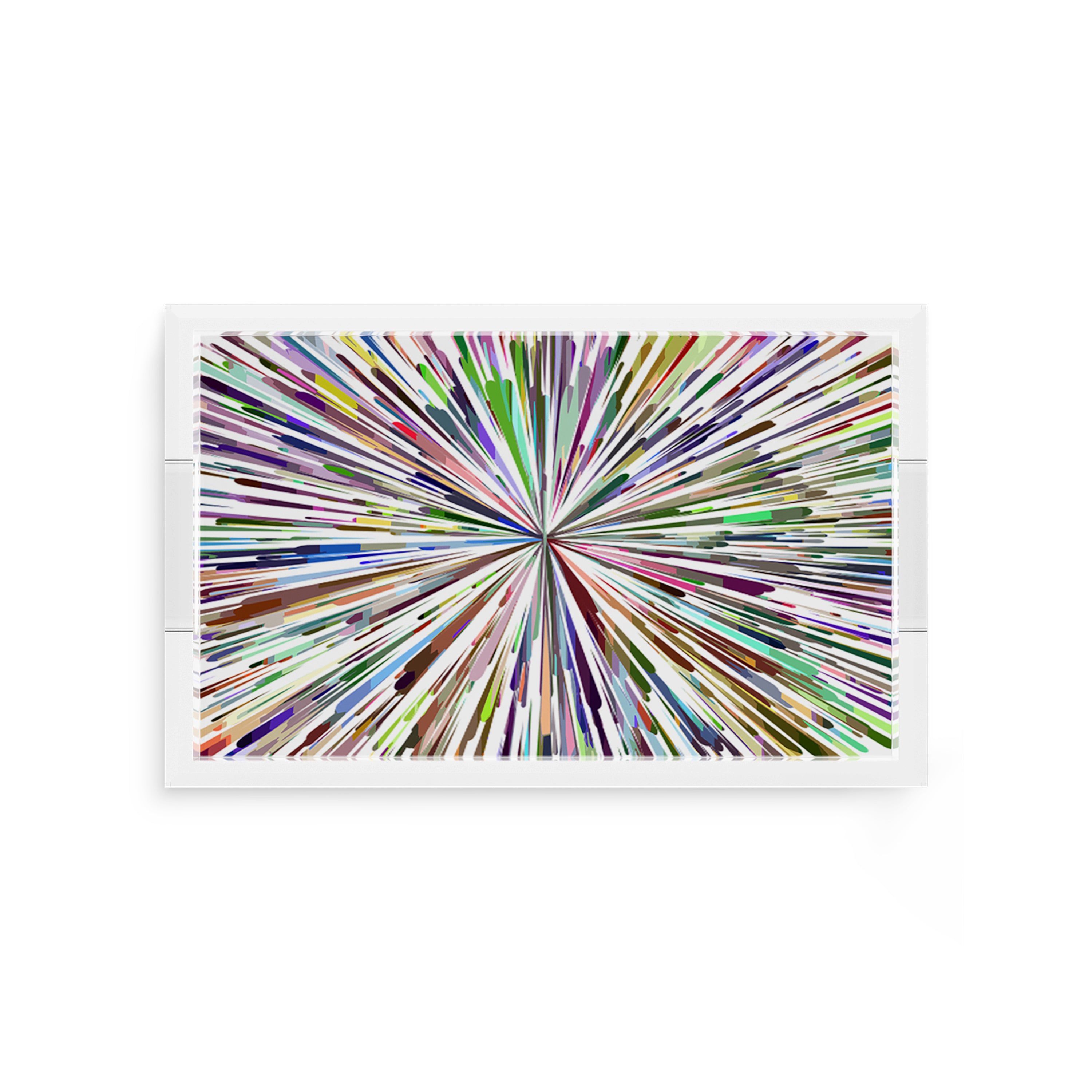 Fireworks White Acrylic Rectangle Decorative Tray – nicolettemayer.com