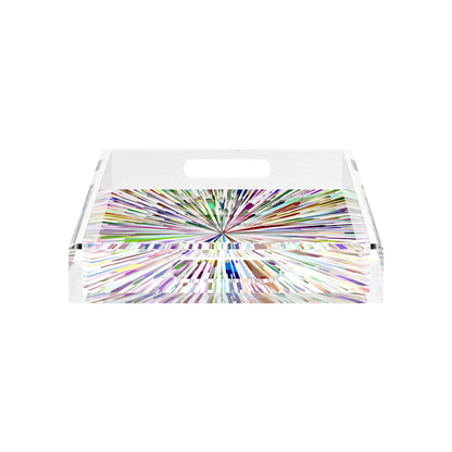Fireworks White 17X10.5 Acrylic Tray - nicolettemayer.com
