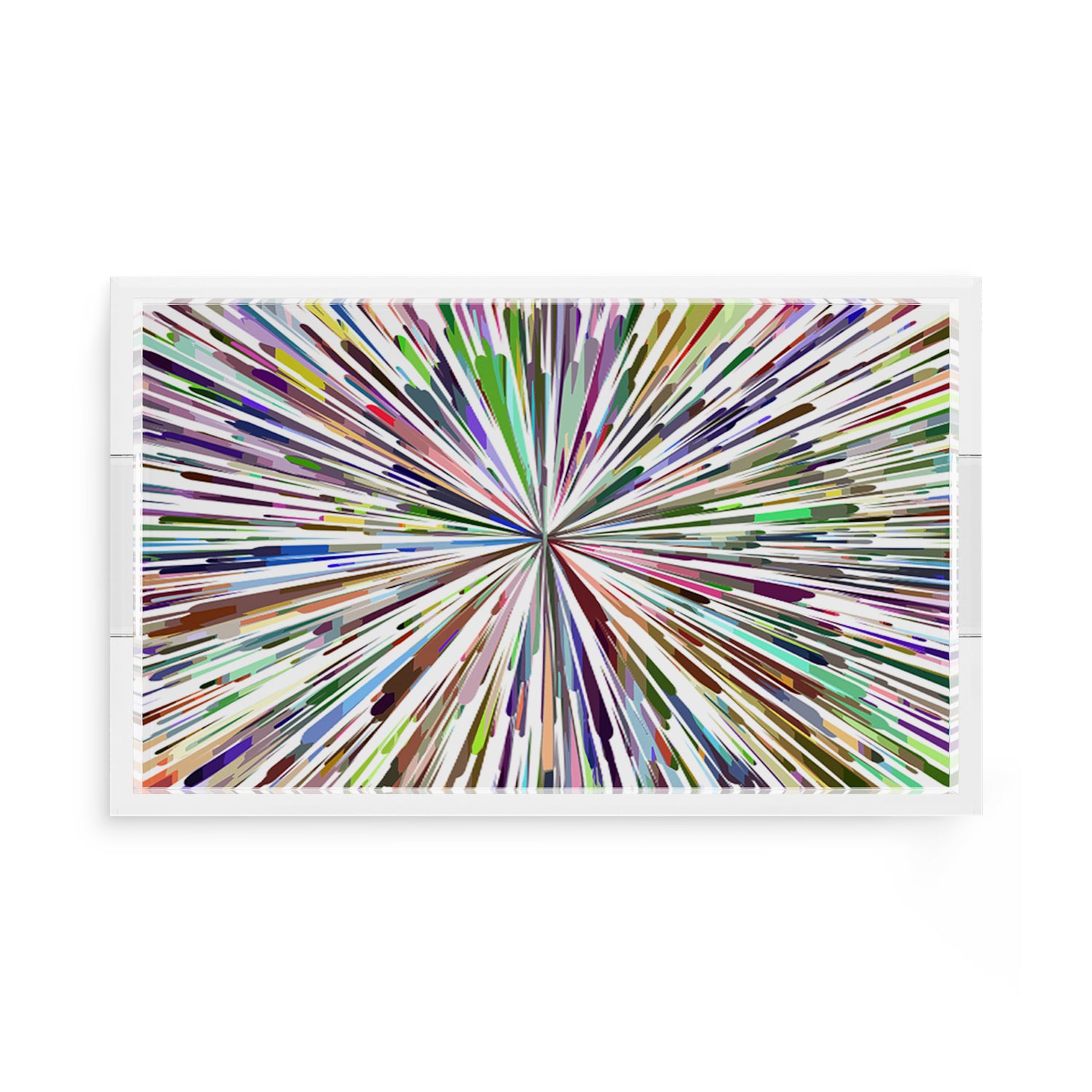 Fireworks White 17X10.5 Acrylic Tray - nicolettemayer.com
