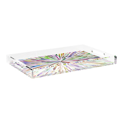 Fireworks White 22.5X14.5 Acrylic Tray - nicolettemayer.com
