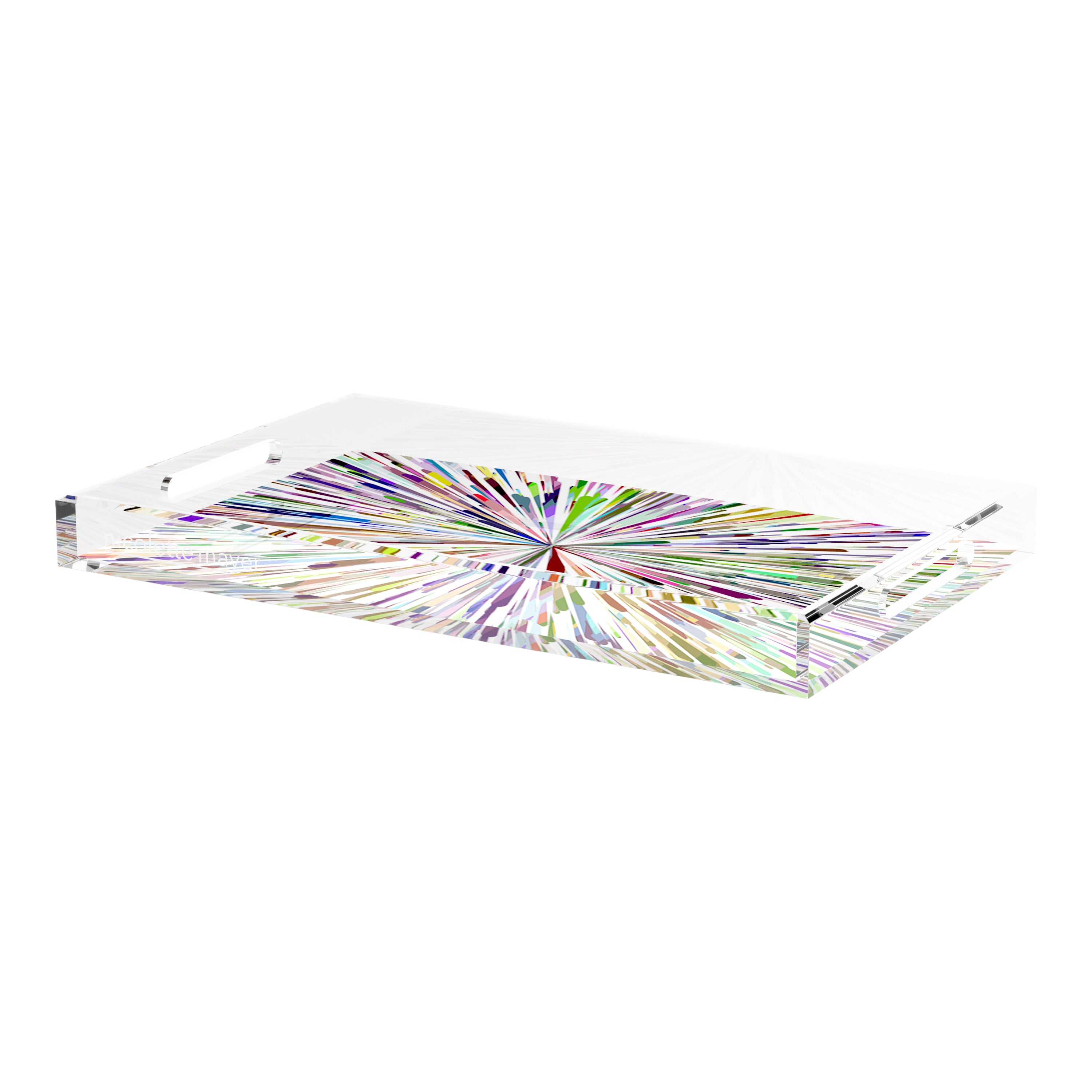 Fireworks White 22.5X14.5 Acrylic Tray - nicolettemayer.com
