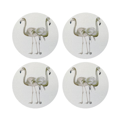 Flamingos In The Mirror Belize 4" Dinner Napkins- nicolettemayer.com
