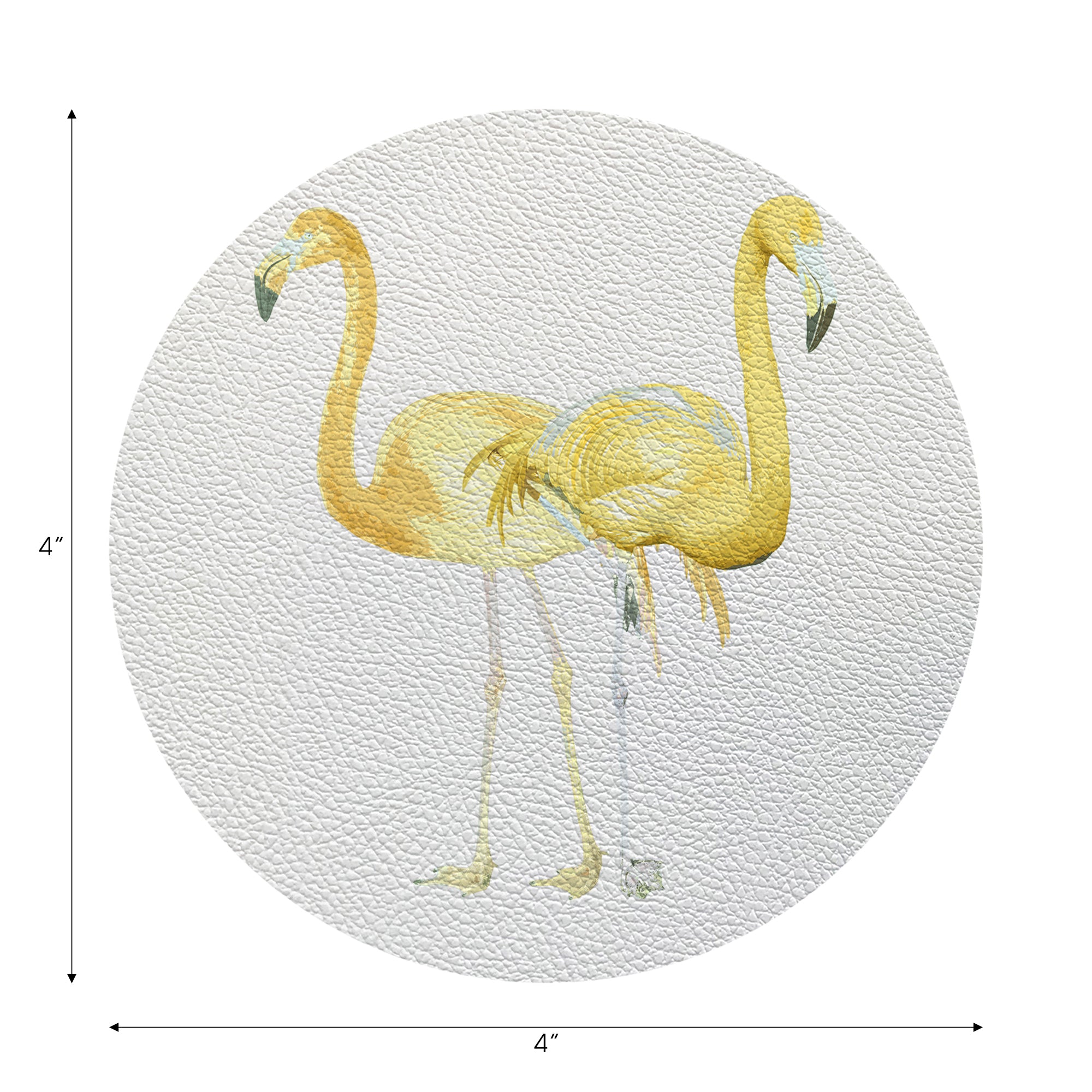 Flamingos In The Mirror Golden 4" Dinner Napkins- nicolettemayer.com
