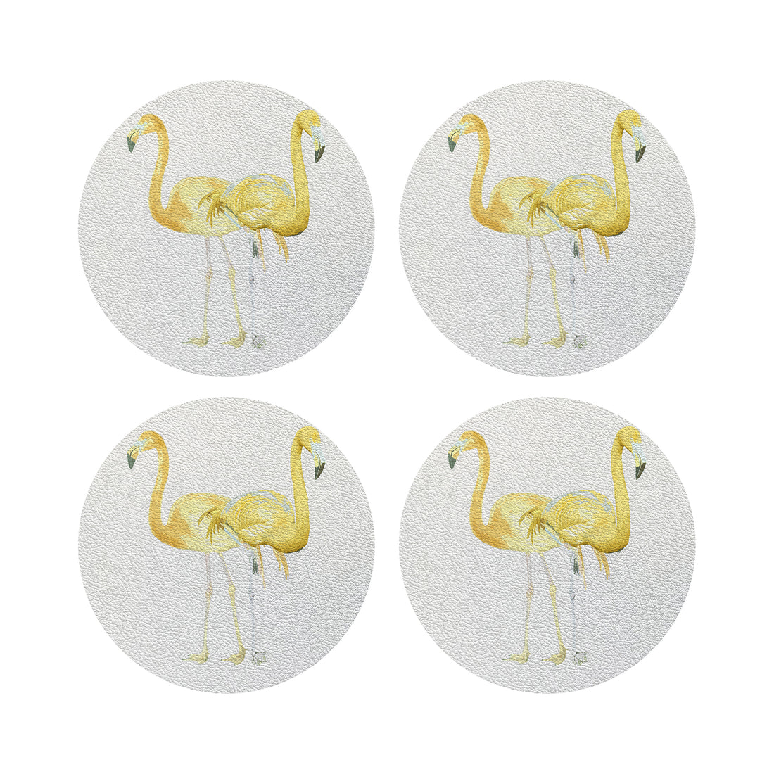 Flamingos In The Mirror Golden 4" Dinner Napkins- nicolettemayer.com
