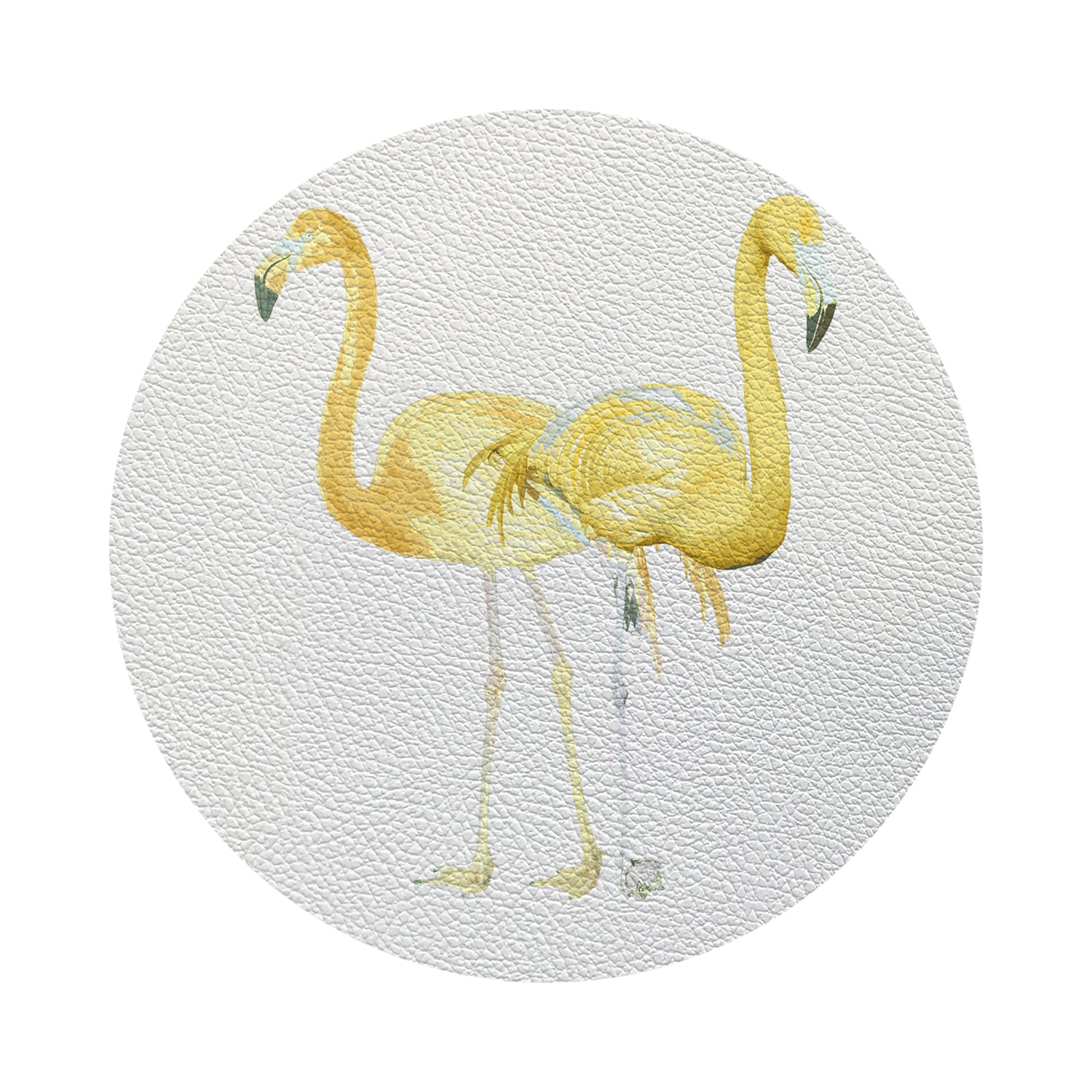 Flamingos In The Mirror Golden 4" Dinner Napkins- nicolettemayer.com
