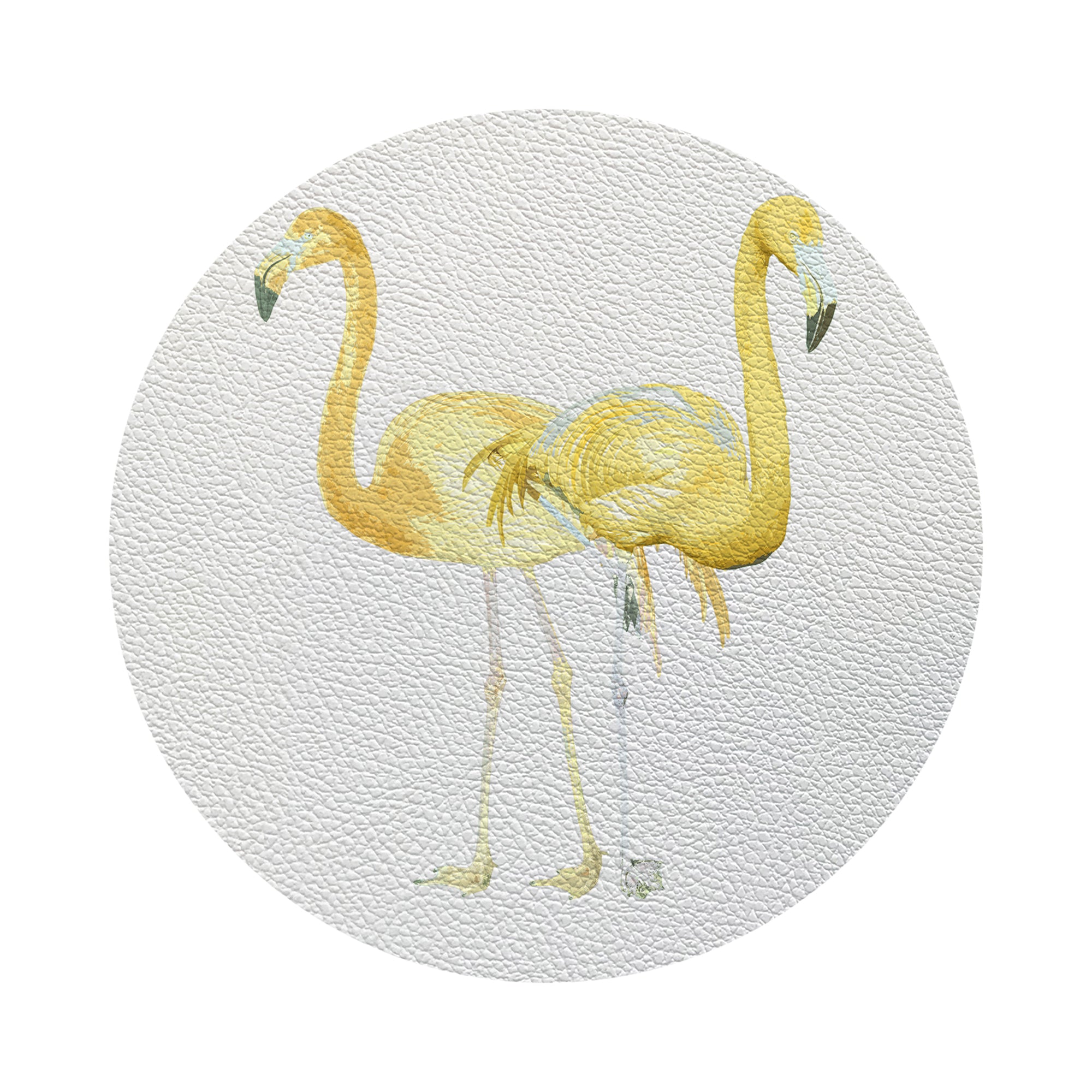 Flamingos In The Mirror Golden 4" Dinner Napkins- nicolettemayer.com
