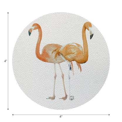 Flamingos In The Mirror Granada 4" Dinner Napkins- nicolettemayer.com
