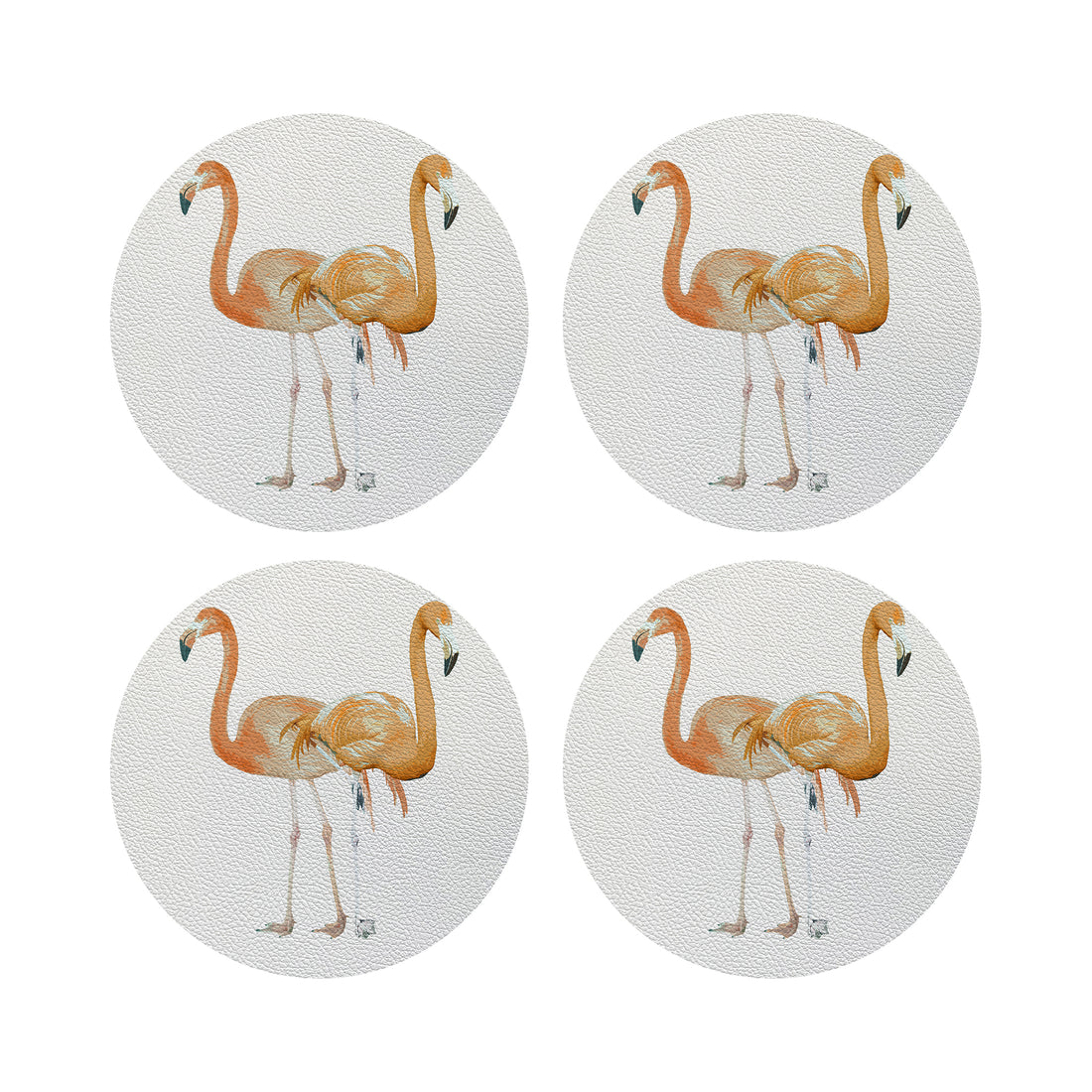 Flamingos In The Mirror Granada 4" Dinner Napkins- nicolettemayer.com
