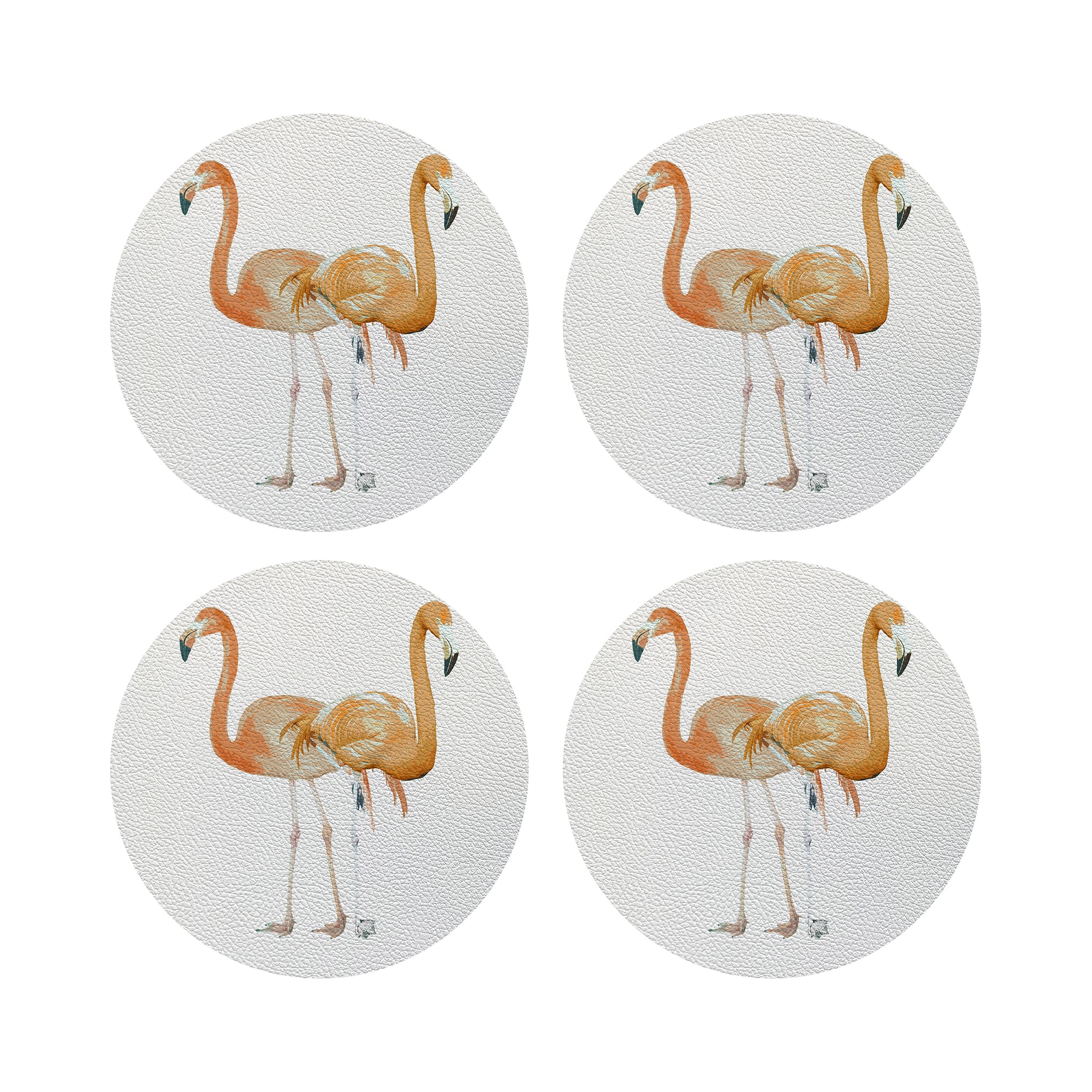 Flamingos In The Mirror Granada 4" Dinner Napkins- nicolettemayer.com
