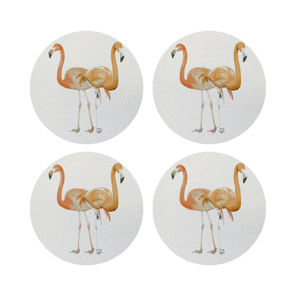 Flamingos In The Mirror Granada 4" Dinner Napkins- nicolettemayer.com
