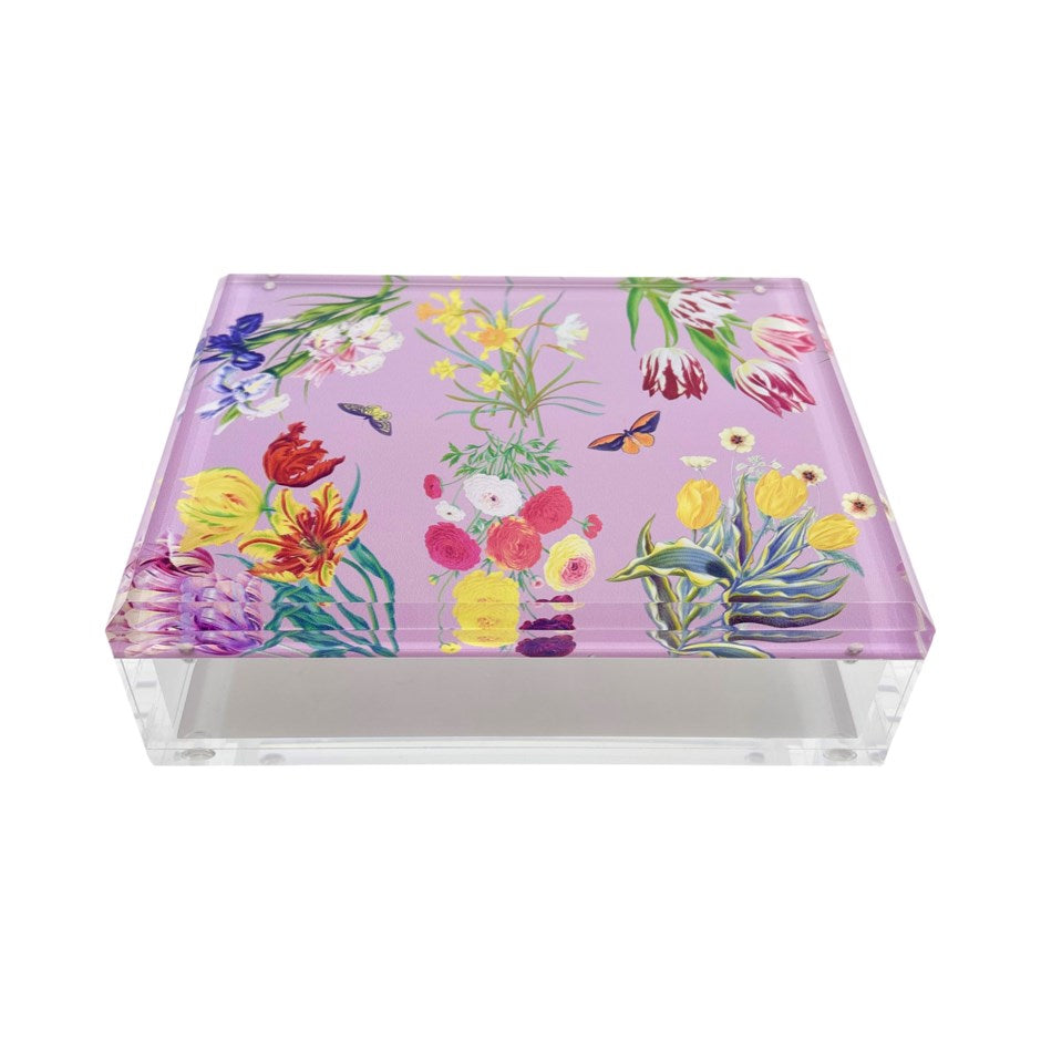 Flora Fauna Orchid Acrylic Box