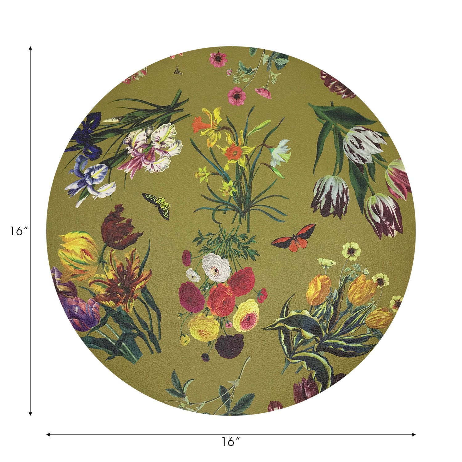 Flora Fauna Acid 16&quot; Round Pebble Placemats, Set of 4 - nicolettemayer.com
