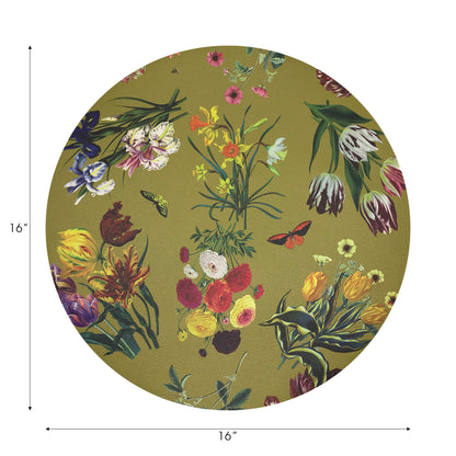 Flora Fauna Acid 16&quot; Round Pebble Placemats, Set of 4 - nicolettemayer.com
