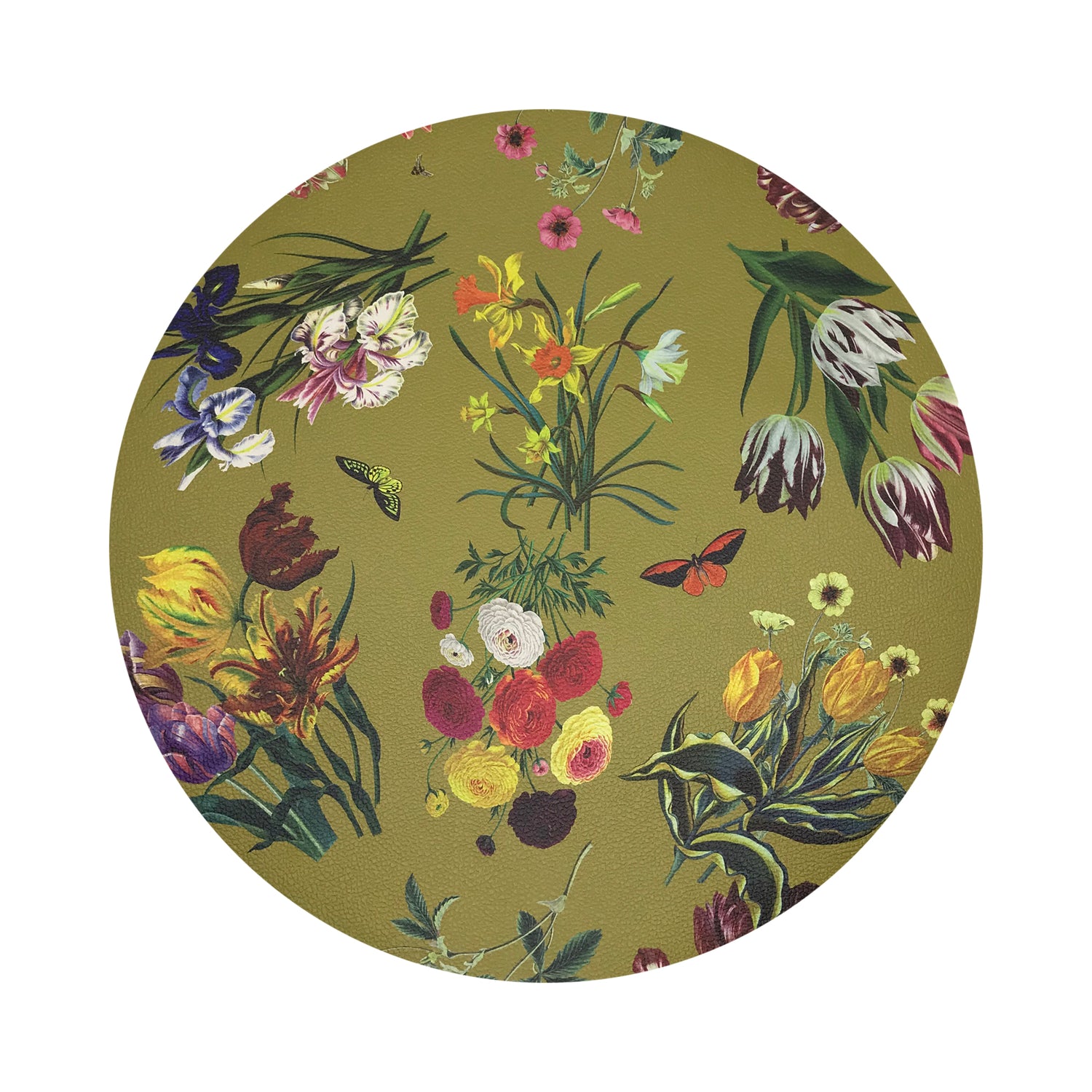 Flora Fauna Acid 16&quot; Round Pebble Placemats, Set of 4 - nicolettemayer.com
