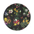Flora Fauna Black 16" Round Pebble Placemats, Set of 4 - nicolettemayer.com
