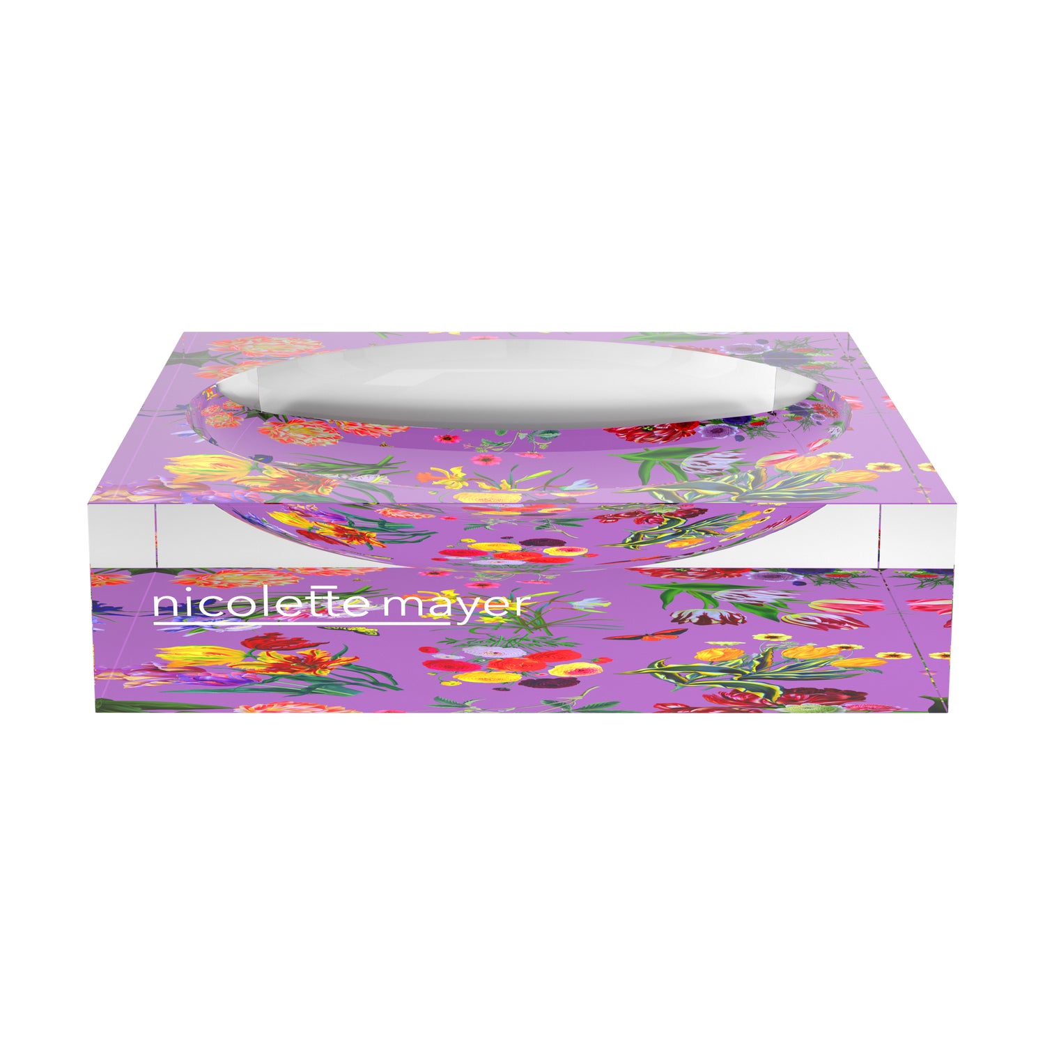 Flora Fauna Orchid Acrylic Candy Catchall Dish