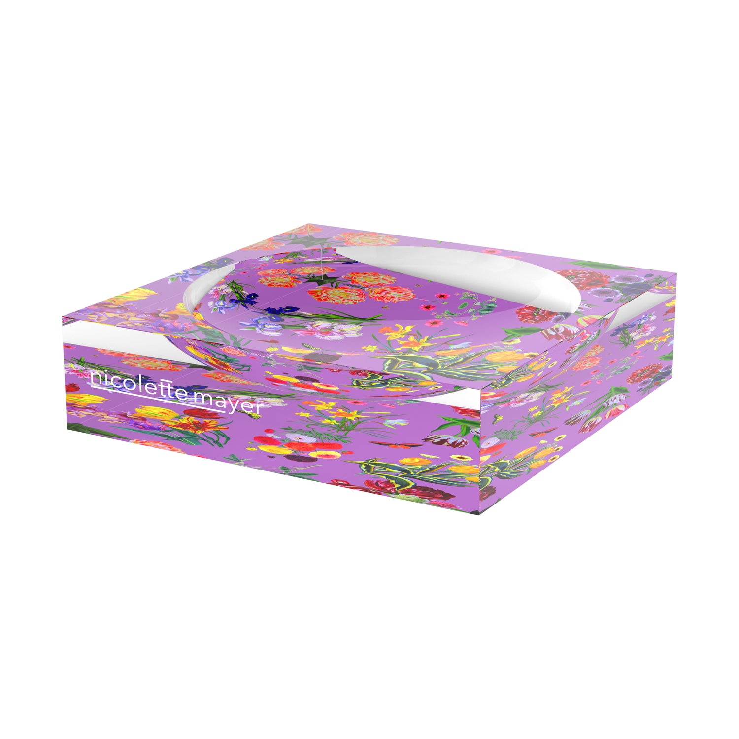 Flora Fauna Orchid Acrylic Candy Catchall Dish