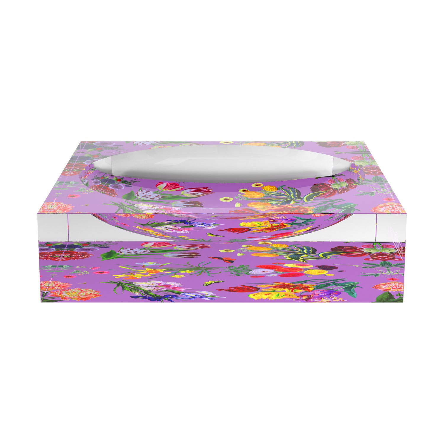 Flora Fauna Orchid Acrylic Candy Catchall Dish