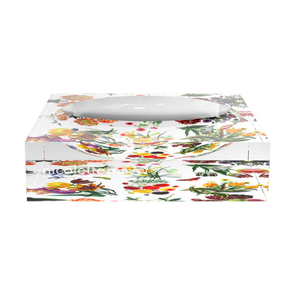 Flora Fauna White Acrylic Candy Catchall Dish - nicolettemayer.com