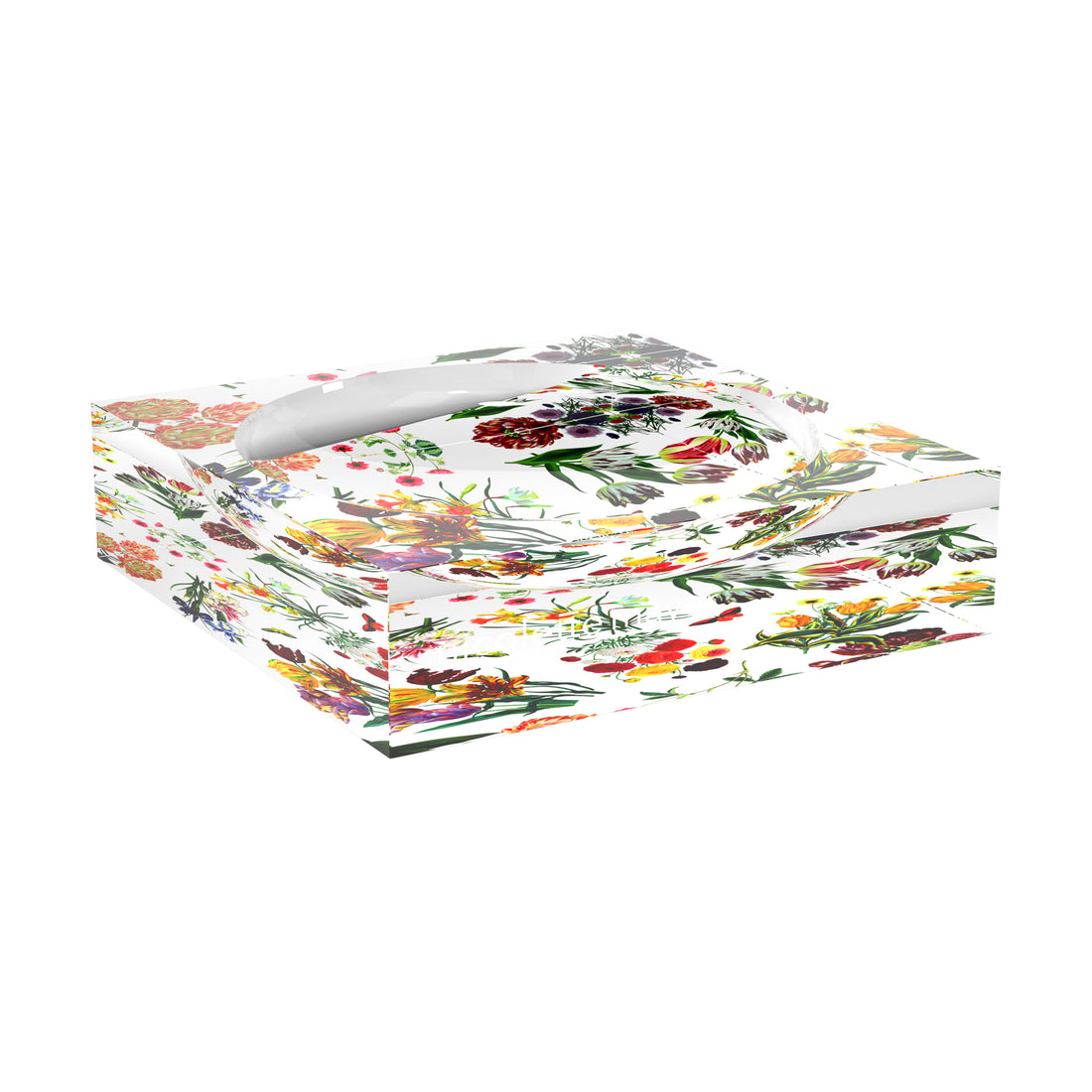 Flora Fauna White Acrylic Candy Catchall Dish - nicolettemayer.com
