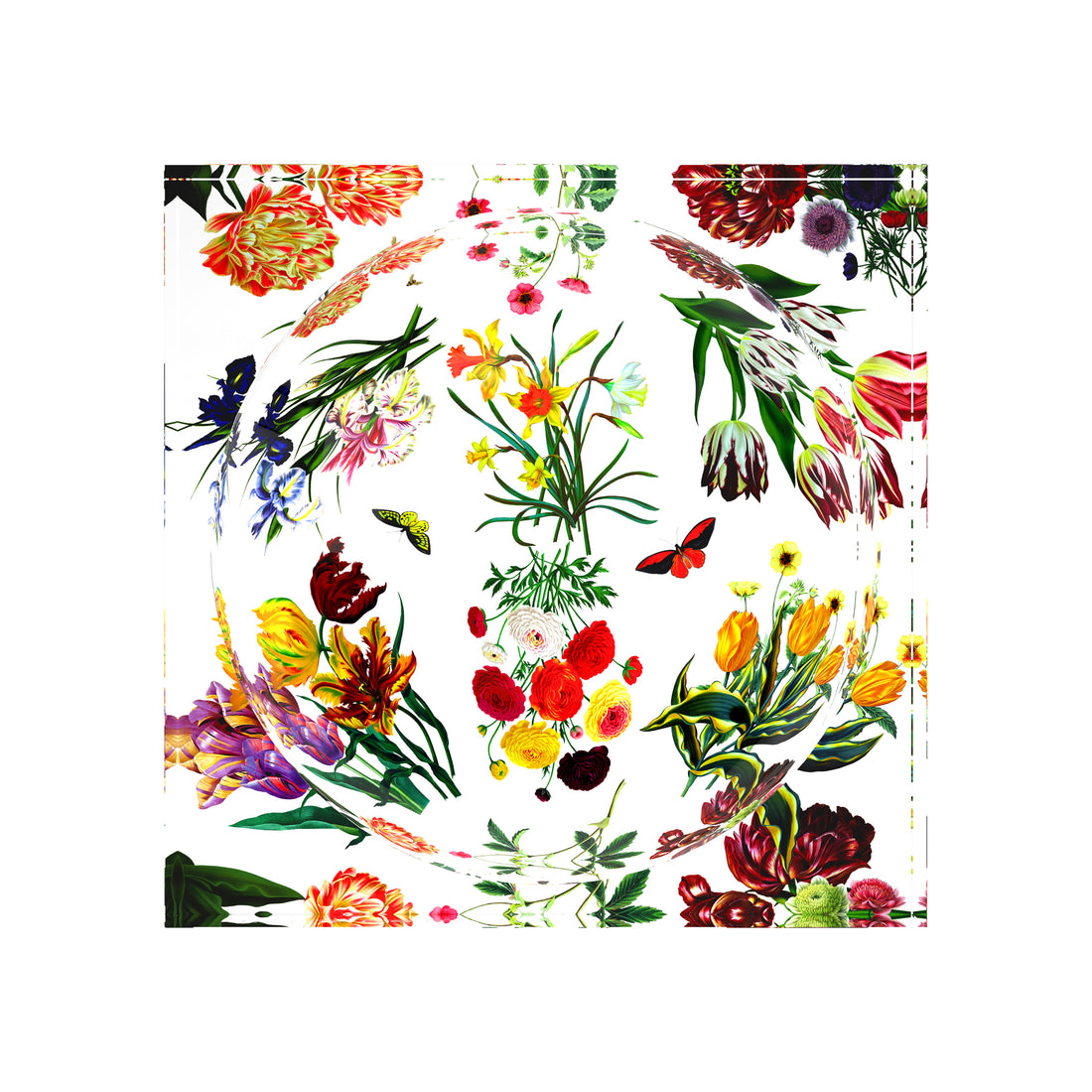 Flora Fauna White Acrylic Candy Catchall Dish