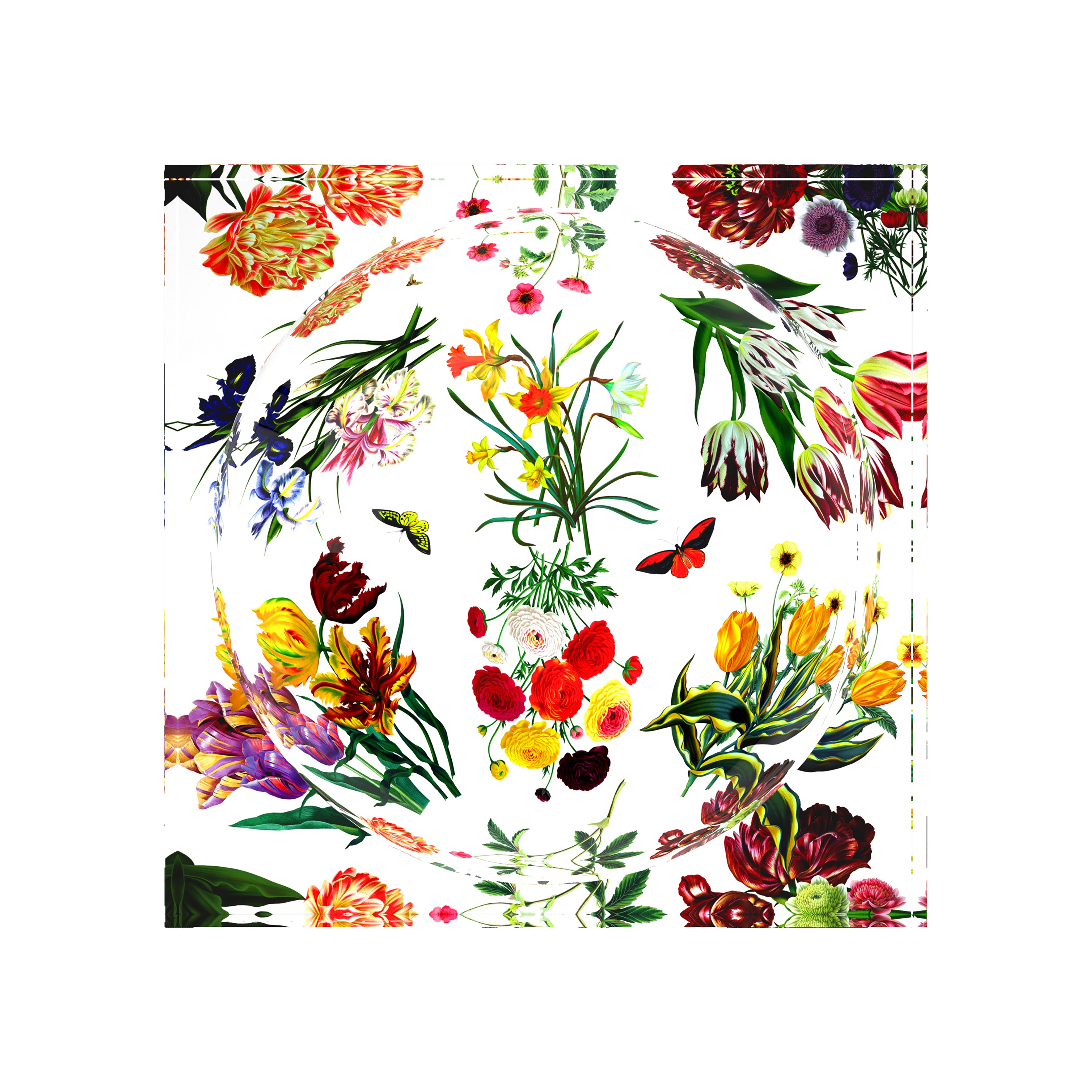 Flora Fauna White Acrylic Candy Catchall Dish - nicolettemayer.com
