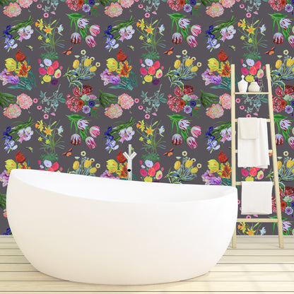 Flora &amp;amp; Fauna Graue Tapete 