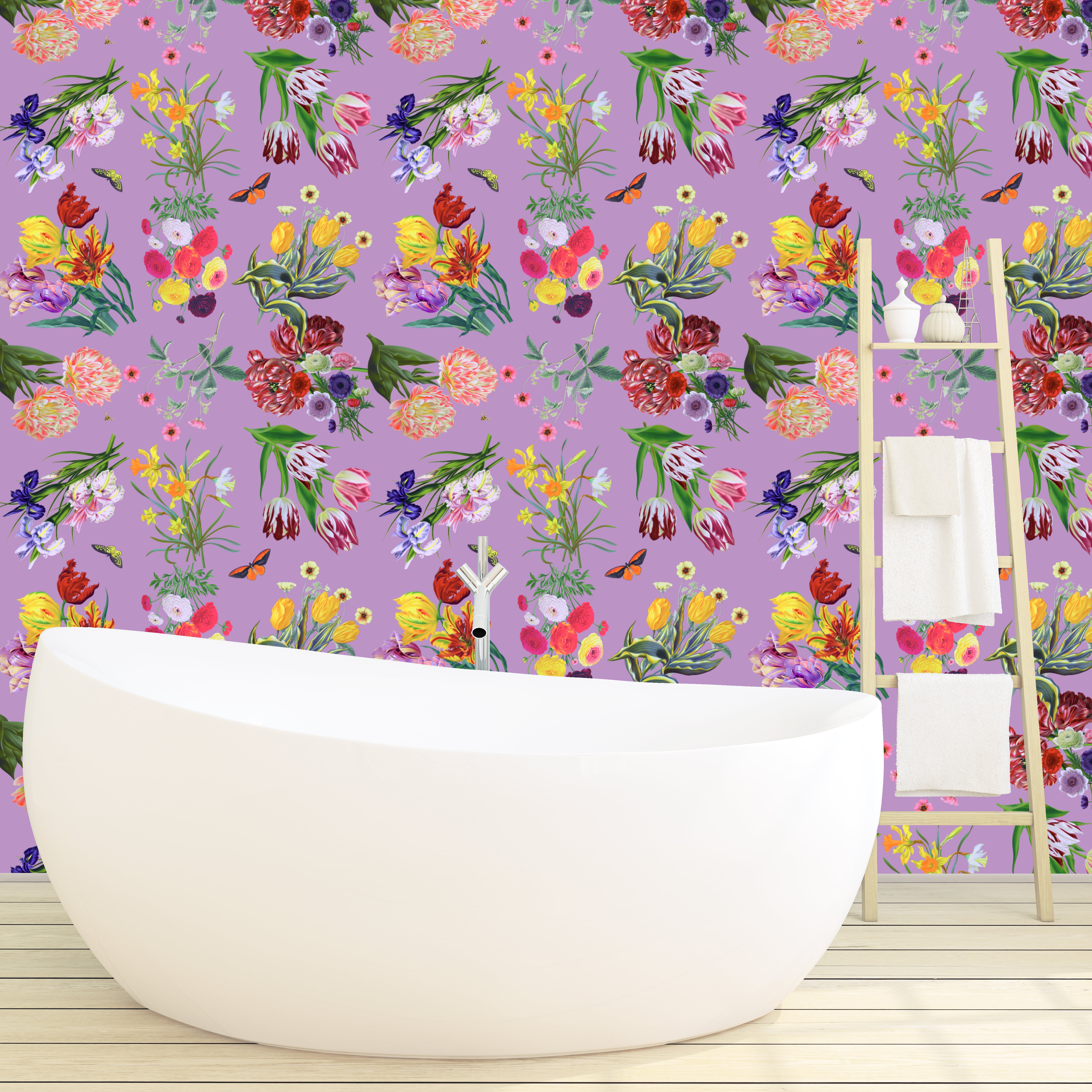 Flora & Fauna Orchid Non-Woven Wallpaper – nicolettemayer.com