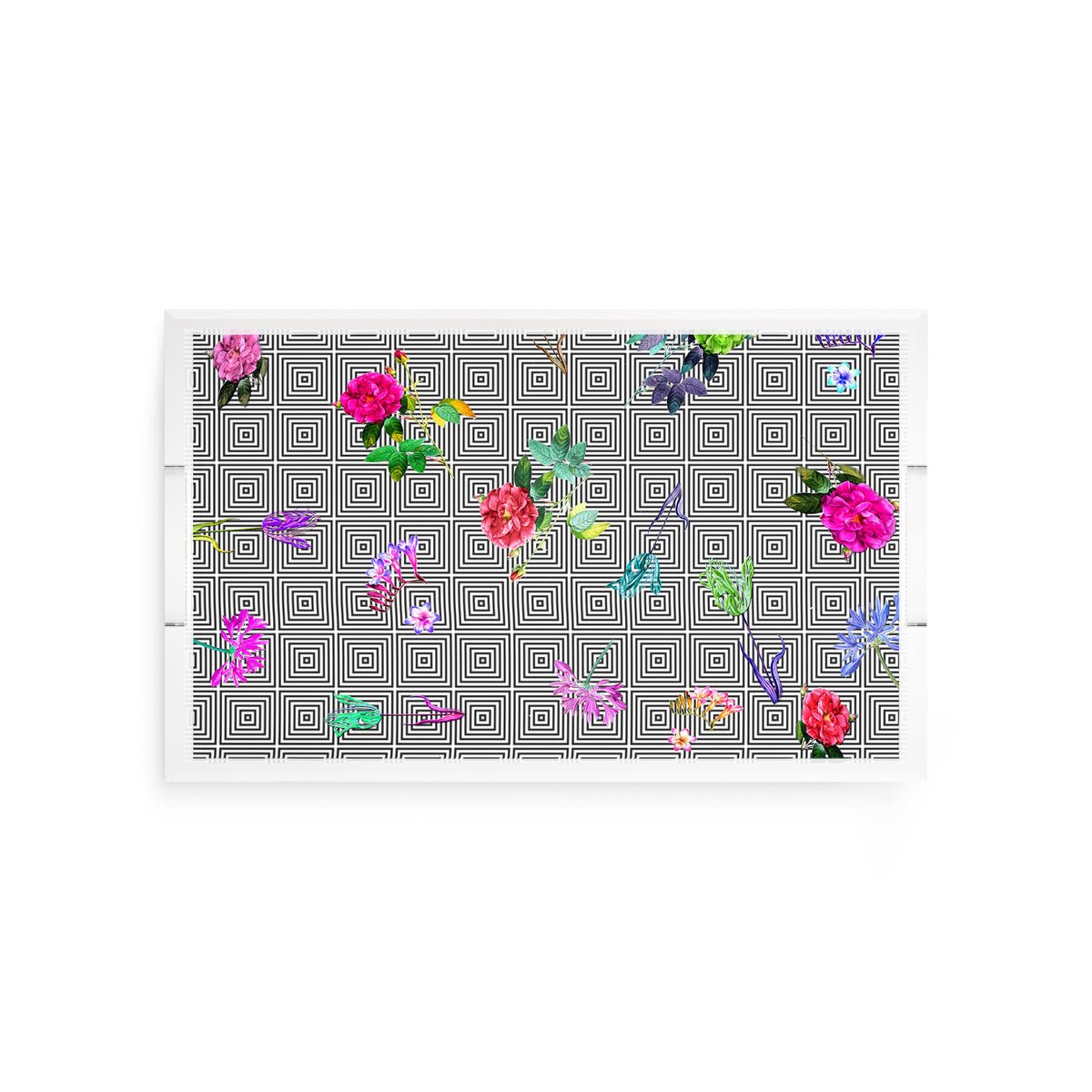 Florals at Their Feet Acrylic Decorative Tray, 12.5 x 7.75 in. by Nicolette Mayer 