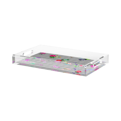 Florals at Their Feet Acrylic Decorative Tray, 12.5 x 7.75 in. by Nicolette Mayer 