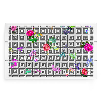 Florals at Their Feet Acrylic Decorative Tray, 12.5 x 7.75 in. by Nicolette Mayer 