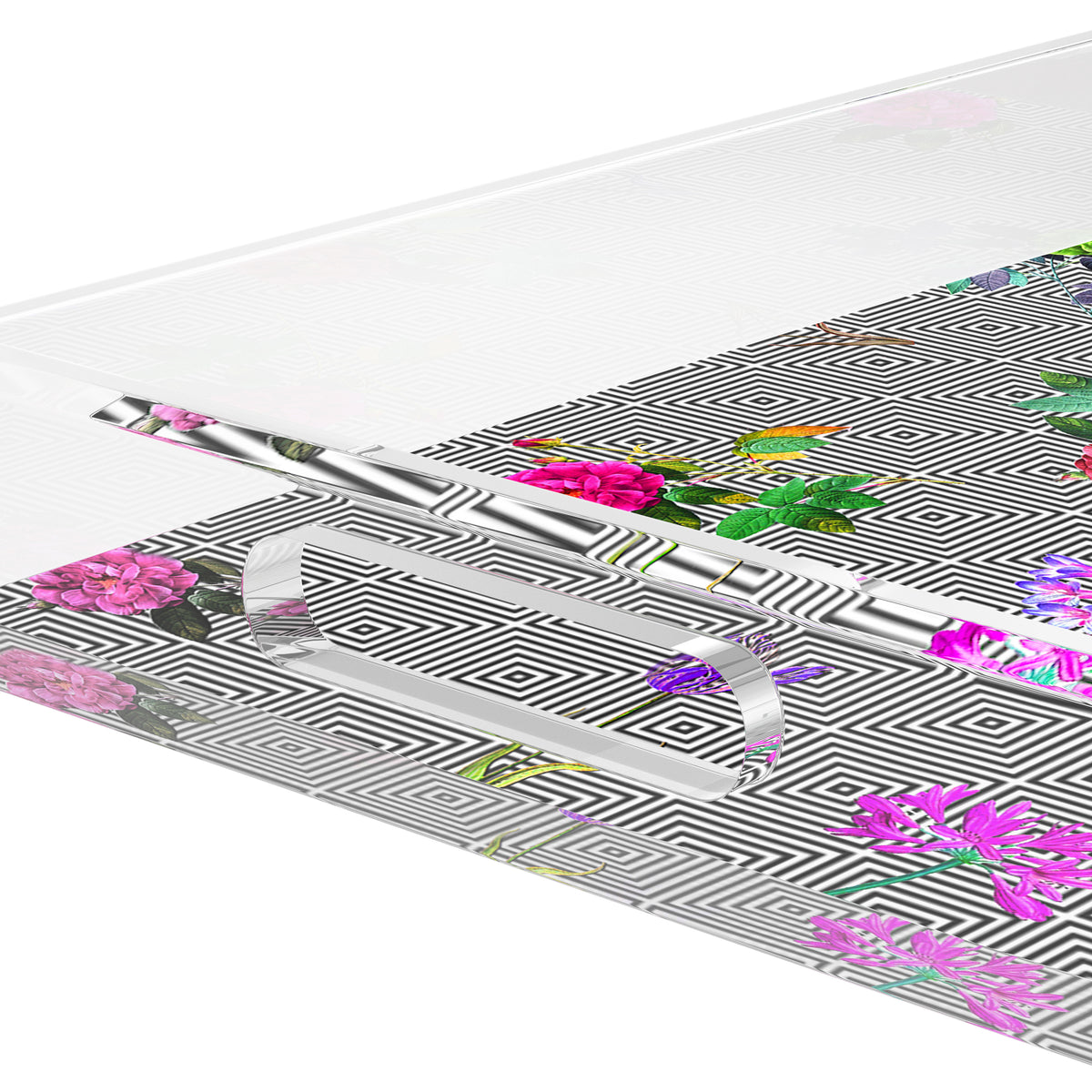 Florals at Their Feet Acrylic Decorative Tray, 12.5 x 7.75 in. by Nicolette Mayer 