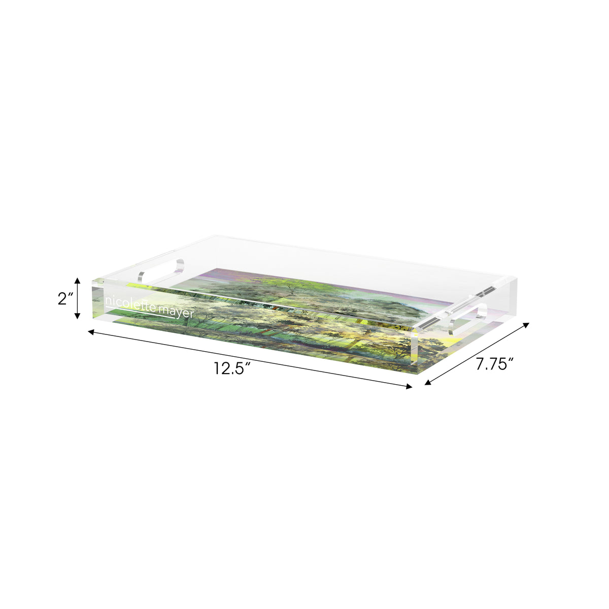 Forest For The Trees Healdsurg Acrylic Decorative Tray, 12.5 x 7.75 in. by Nicolette Mayer 