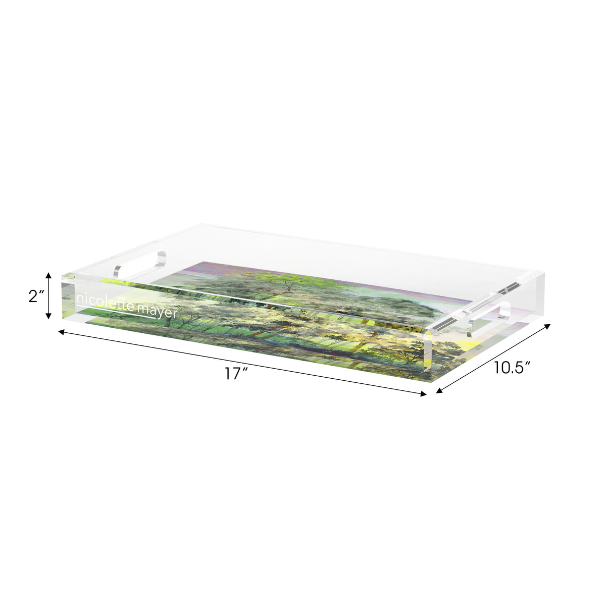 Forest For The Trees Healdsurg Acrylic Decorative Tray, 17 x 10.5 in. by Nicolette Mayer 