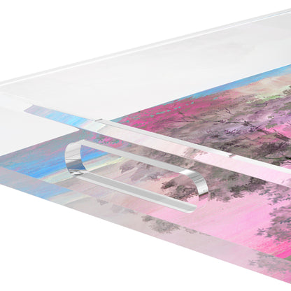 Forest For The Trees Acrylic Rectangle Decorative Tray, by Nicolette Mayer 
