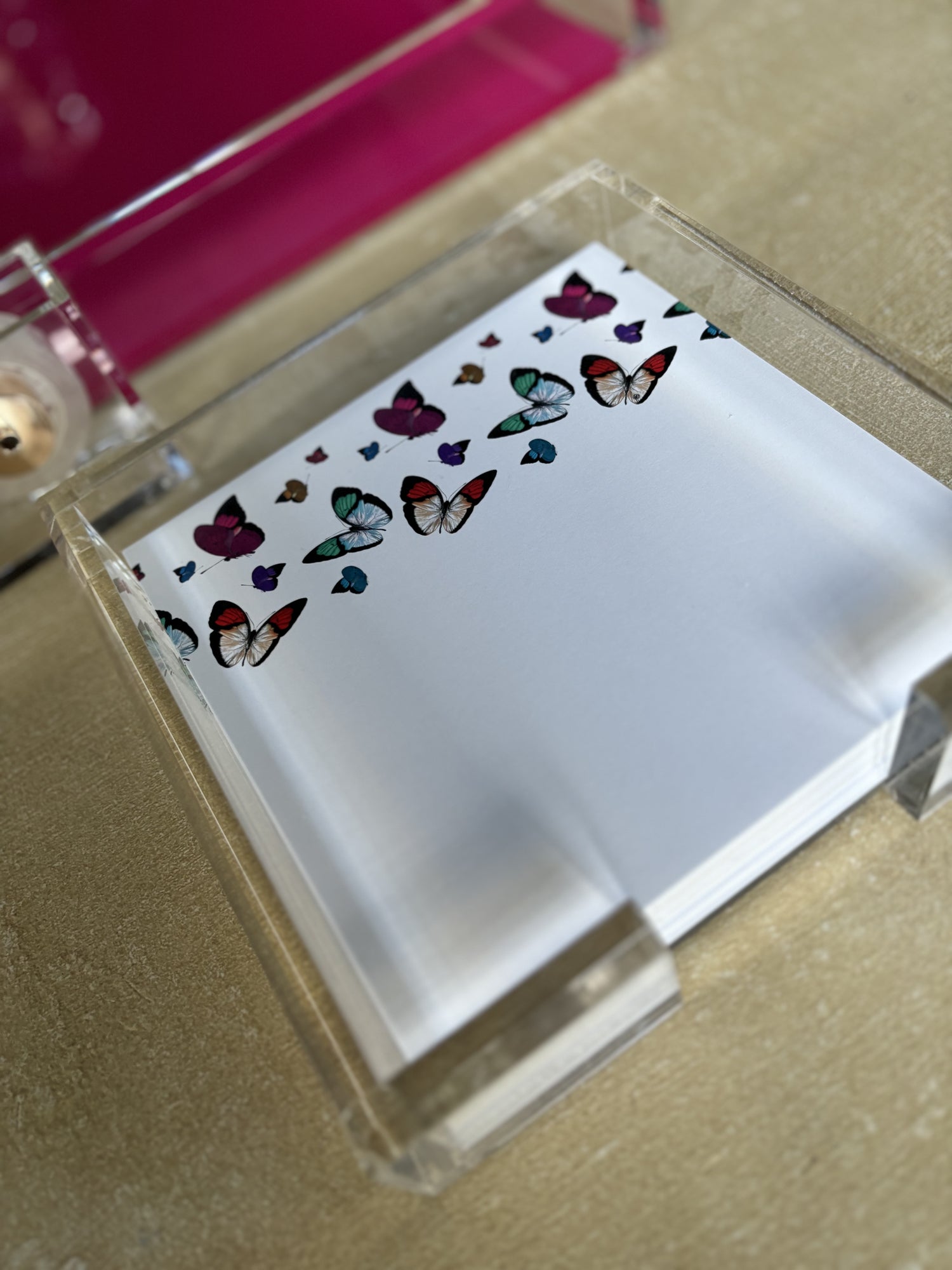 Butterflies Original Acrylic Note Cards