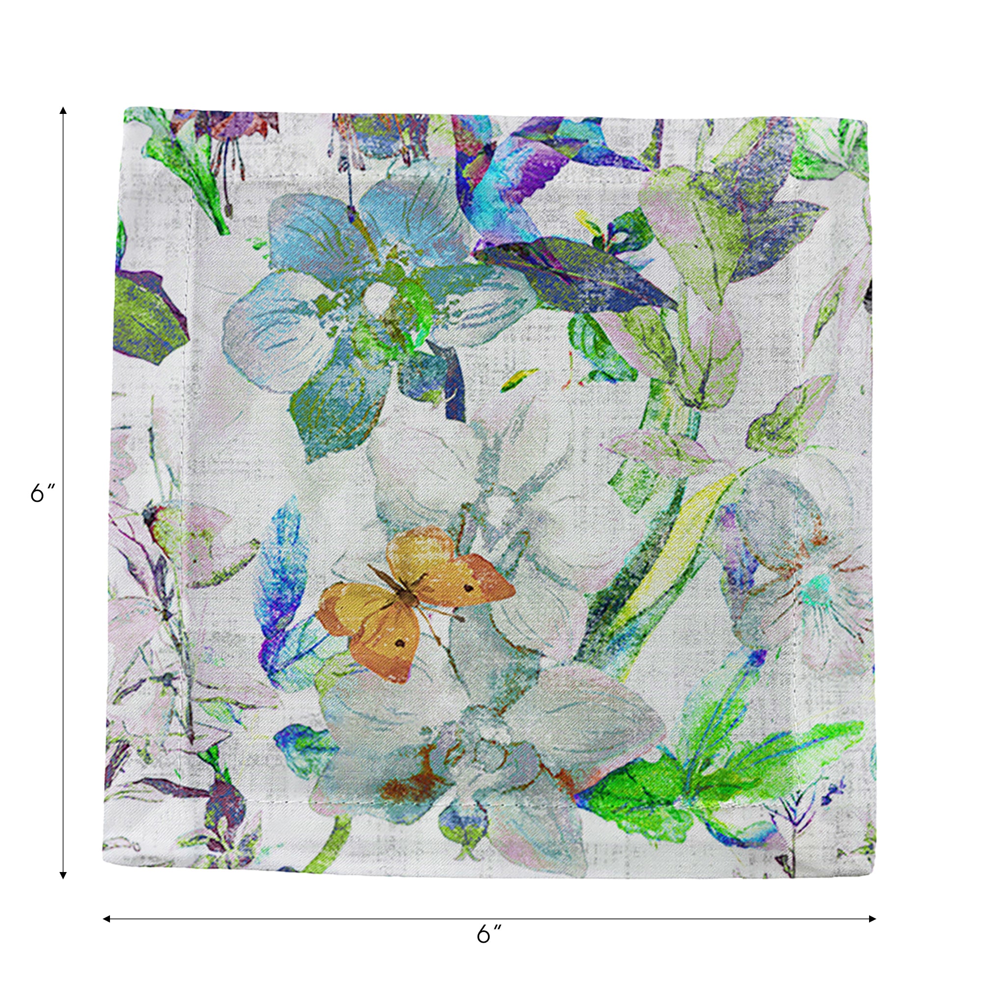 Garden Fantasia Cotton Sateen Cocktail Napkins